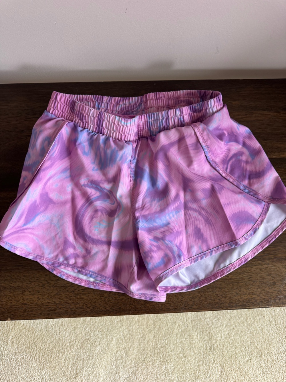 all in motion Pink & Lavender Marble Athletic Shorts